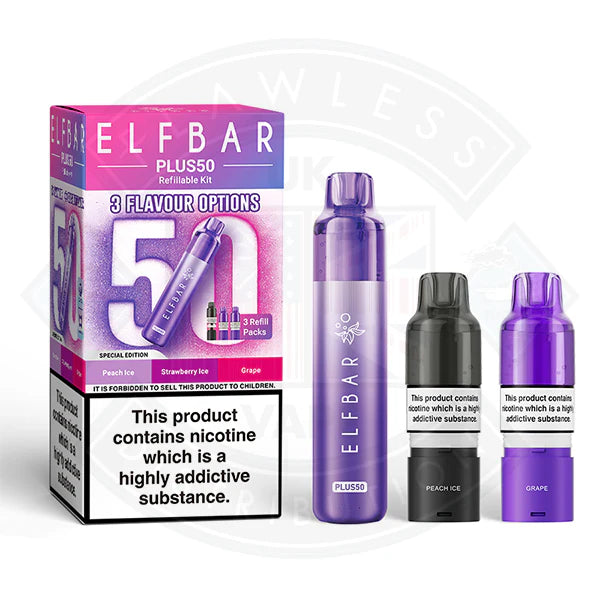 Elfbar Plus50 Prefilled Vape Kit - Yellow Edition - Flawless Vape Shop
