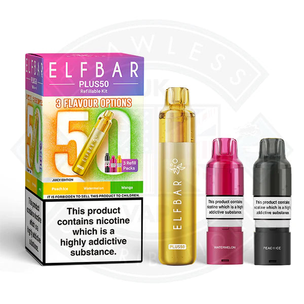 Elfbar Plus50 Prefilled Vape Kit - Yellow Edition - Flawless Vape Shop