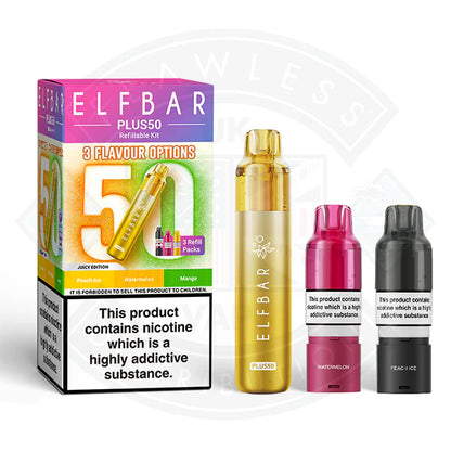 Elfbar Plus50 Prefilled Vape Kit - Yellow Edition - Flawless Vape Shop