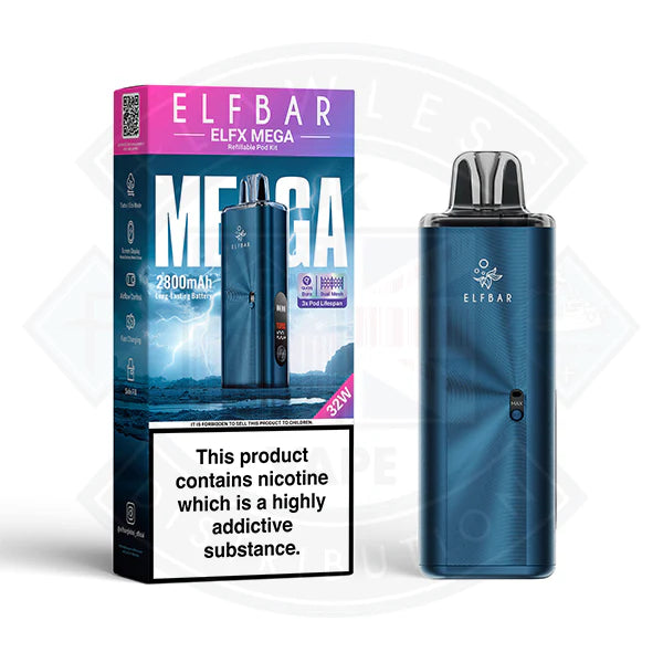 Elfbar ELFX Mega Vape Kit - Cyan - Flawless Vape shop