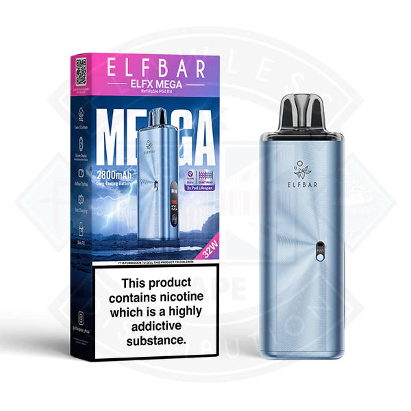 Elfbar ELFX Mega Vape Kit - Cyan - Flawless Vape shop