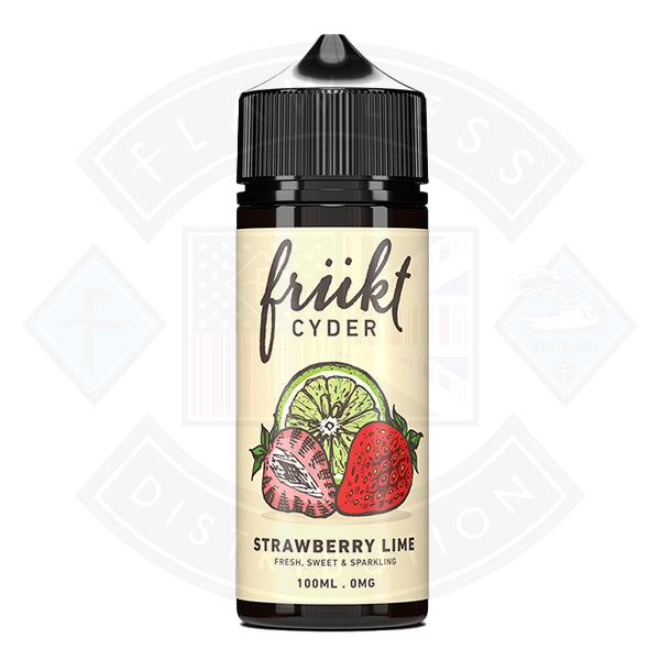 Frukt Cyder E-Liquid - Strawberry Lime 0mg 100ml Shortfill