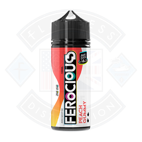 Ferocious Bar Juice Peach Gummy 0mg 100ml Shortfill - Flawless Vape Shop