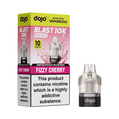 Dojo Blast 10k / 30k Replacement Pods 10mg - Straw Raspberry Cherry Ice - Flawless Vape Shop