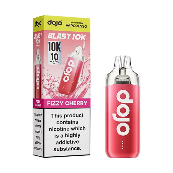 Dojo Blast 10k Vape Kit 10mg - Straw Raspberry Cherry - Flawless Vape Shop