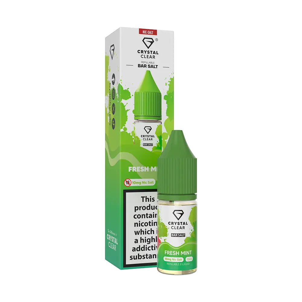 Crystal Clear Bar Nic Salts 10ml - Fresh Mint