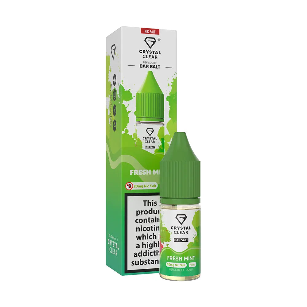 Crystal Clear Bar Nic Salts 10ml - Fresh Mint