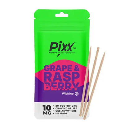 Pixx Nicotine Toothpicks - Grape & Raspberry / 10mg - Flawless Vape Shop