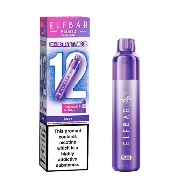 Elfbar Plus 12 Prefilled Vape Kit - Banana Ice - Flawless Vape Shop