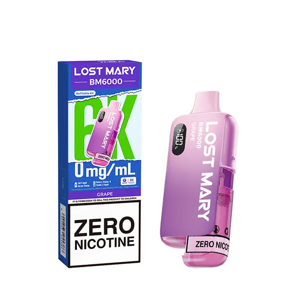 Lost Mary BM6000  Prefilled Pod Kit ZERO - Blueberry - Flawless Vape Shop