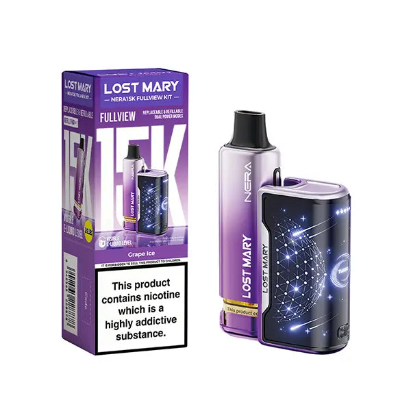 Lost Mary Nera15K Fullview Prefilled Vape Kit - Banana Ice - Flawless Vape Shop