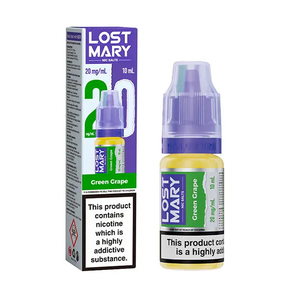 LOST MARY Green Grape Nic Salts E-Liquid 10ml - 5mg - Flawless Vape Shop