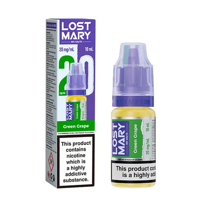 LOST MARY Green Grape Nic Salts E-Liquid 10ml - 5mg - Flawless Vape Shop