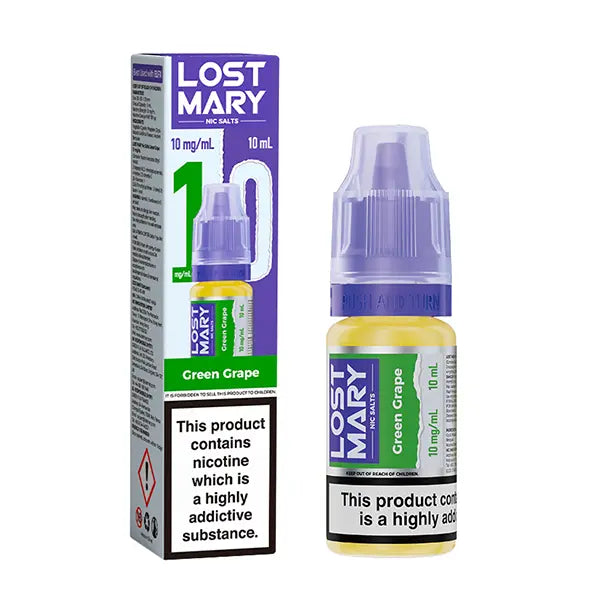 LOST MARY Green Grape Nic Salts E-Liquid 10ml