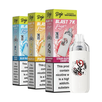 Dojo Blast 7K FRESH  Vape Kit 20mg - Blueberry Sour Raspberry - Flawless Vape Shop