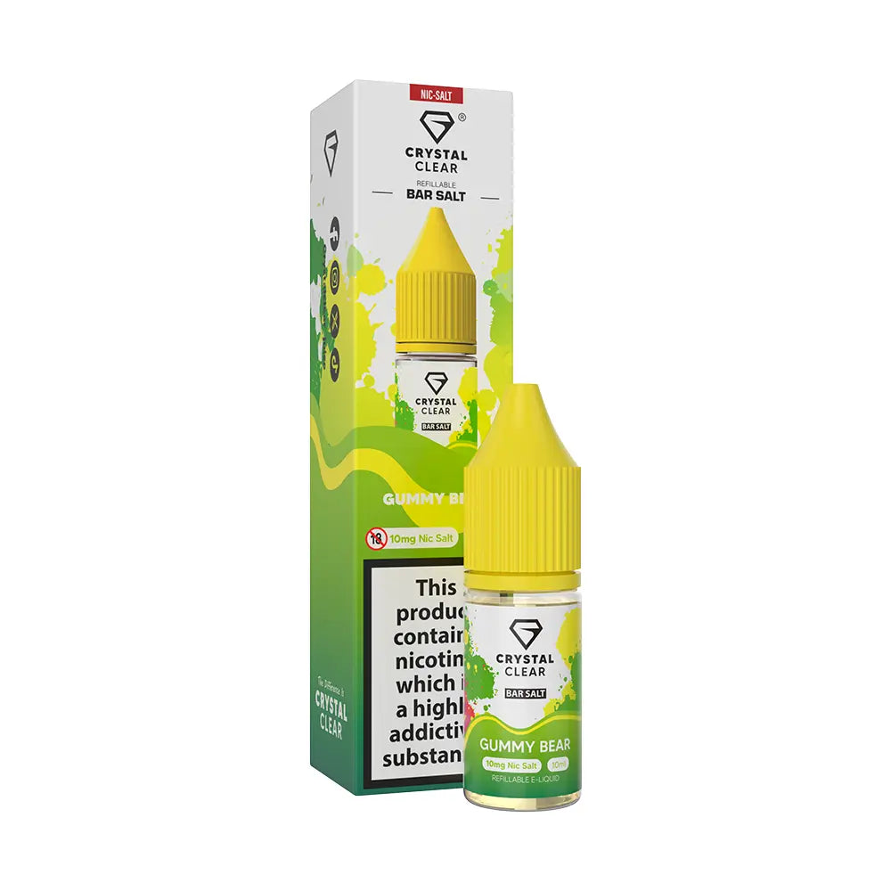 Crystal Clear Bar Nic Salts 10ml - Gummy Bear
