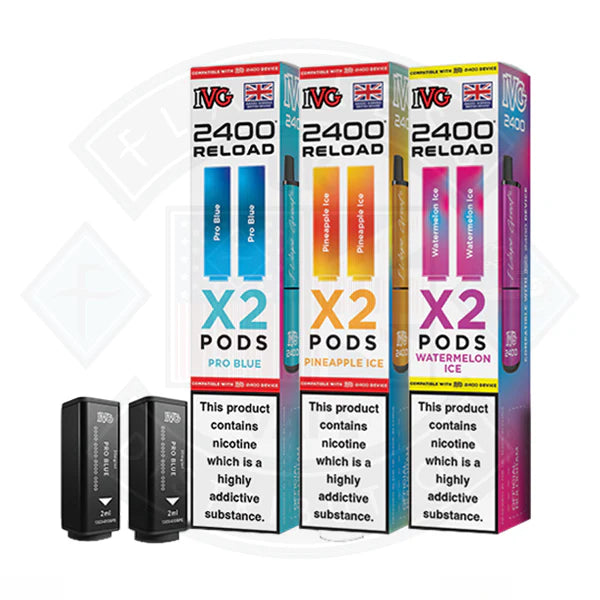 IVG 2400 Reload Prefilled X2 Pods - Strawberry Watermelon - Flawless Vape Shop