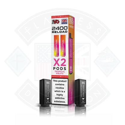 IVG 2400 Reload Prefilled X2 Pods - Strawberry Watermelon - Flawless Vape Shop