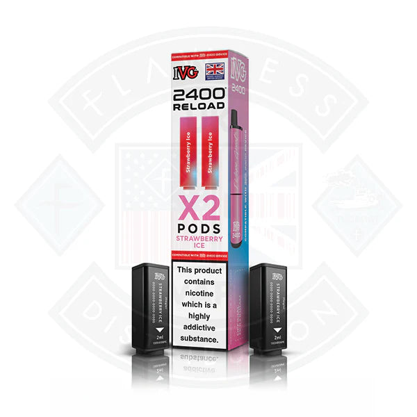 IVG 2400 Reload Prefilled X2 Pods - Strawberry Watermelon - Flawless Vape Shop