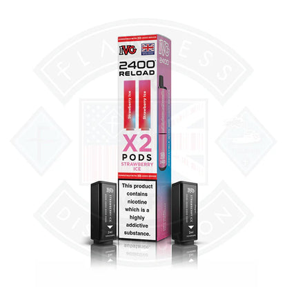 IVG 2400 Reload Prefilled X2 Pods - Strawberry Watermelon - Flawless Vape Shop