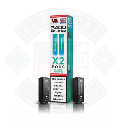 IVG 2400 Reload Prefilled X2 Pods - Strawberry Watermelon - Flawless Vape Shop