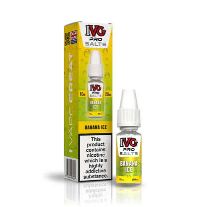 IVG Pro Nic Salts 10ml Banana Ice - 10mg - Flawless Vape Shop
