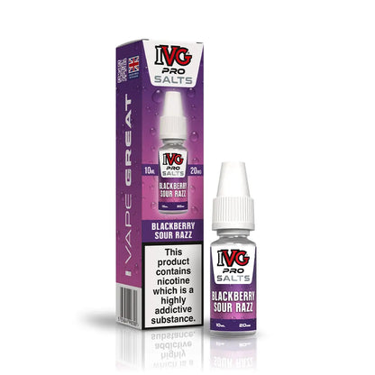 IVG Pro Nic Salts 10ml Blackberry Sour Raspberry - 10mg - Flawless Vape Shop
