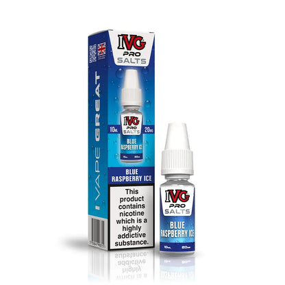 IVG Pro Nic Salts 10ml Blue Raspberry Ice - 10mg - Flawless Vape Shop