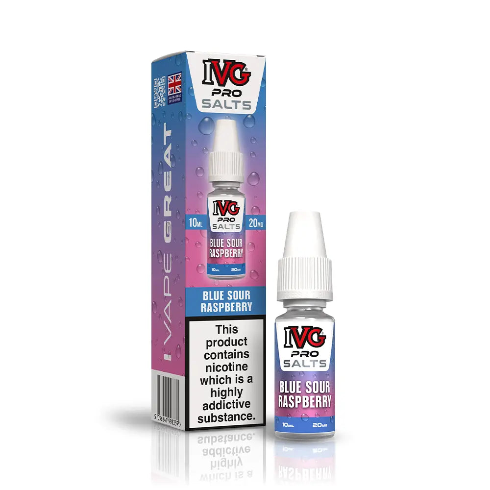 IVG Pro Nic Salts 10ml Blue Sour Raspberry - 10mg - Flawless Vape Shop