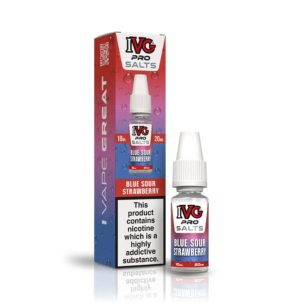 IVG Pro Nic Salts 10ml Blue Sour Strawberry - 10mg - Flawless Vape Shop