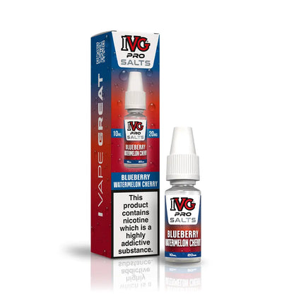 IVG Pro Nic Salts 10ml Blueberry Watermelon Cherry - 10mg - Flawless Vape Shop