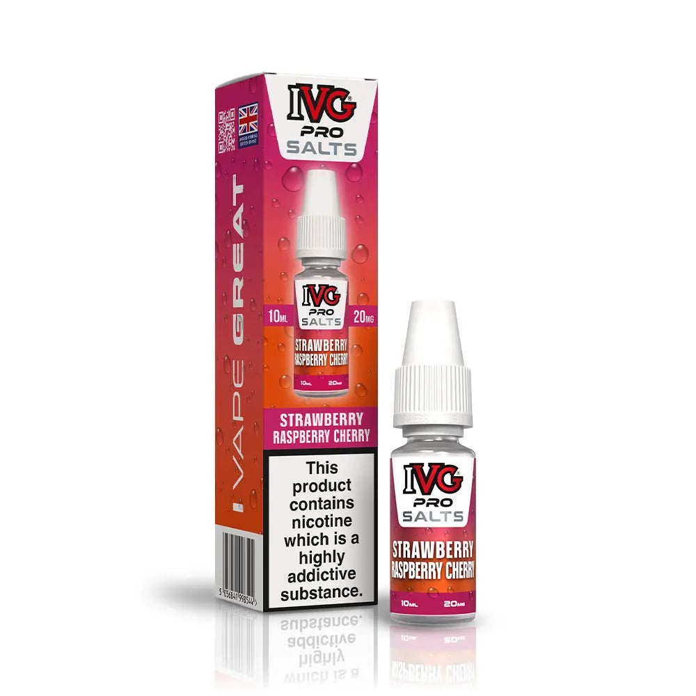 IVG Pro Nic Salts 10ml Strawberry Raspberry Cherry - 10mg - Flawless Vape Shop