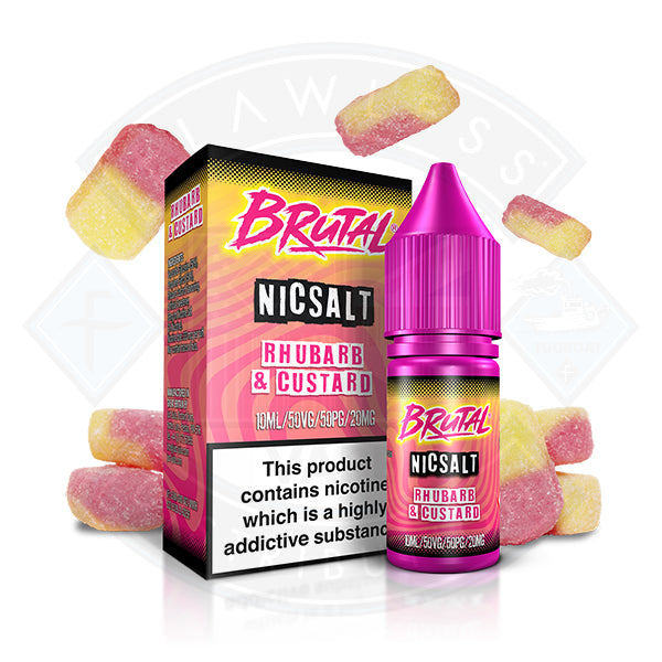 Just Juice Brutal - Rhubarb and Custard Nic Salt 10ml E-liquid - 11mg - Flawless Vape Shop