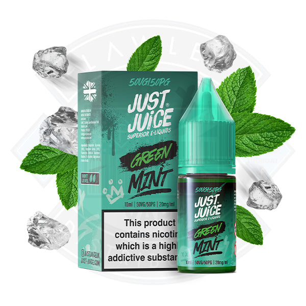 Just Juice Green Mint 10ml Nic Salt - 5mg - Flawless Vape Shop