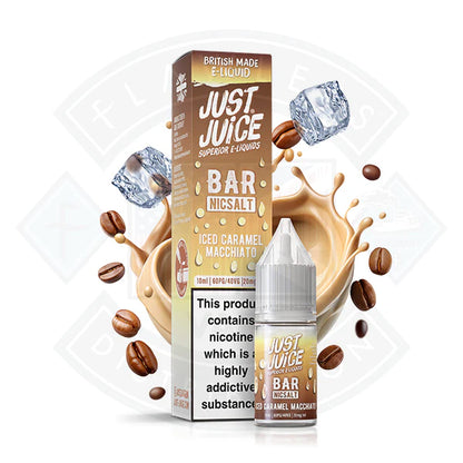 Just Juice Bar Nic Salt - Iced Carmel Macchiato  10ml - 10mg - Flawless Vape Shop