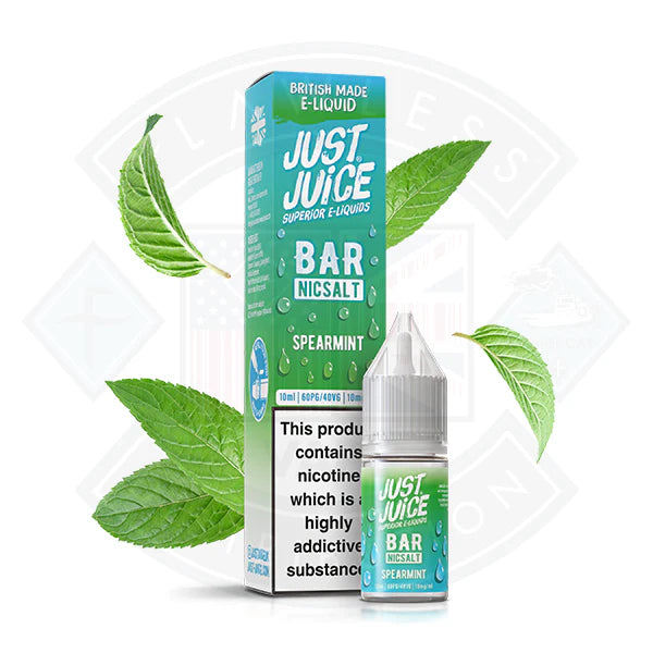 Just Juice Bar Nic Salt - Spearmint 10ml - 5mg - Flawless Vape Shop