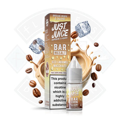 Just Juice Bar Nic Salt - Iced Carmel Macchiato  10ml - 10mg - Flawless Vape Shop