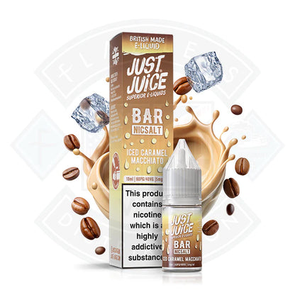 Just Juice Bar Nic Salt - Iced Carmel Macchiato  10ml - 10mg - Flawless Vape Shop