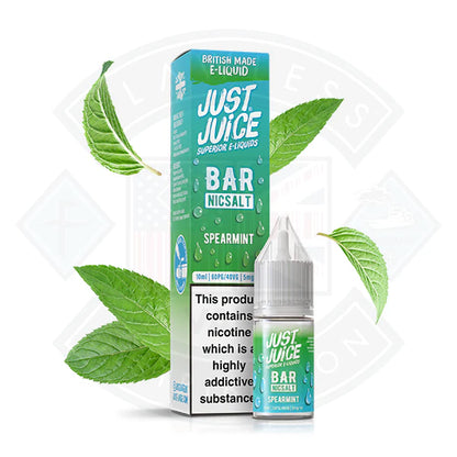 Just Juice Bar Nic Salt - Spearmint 10ml - 5mg - Flawless Vape Shop