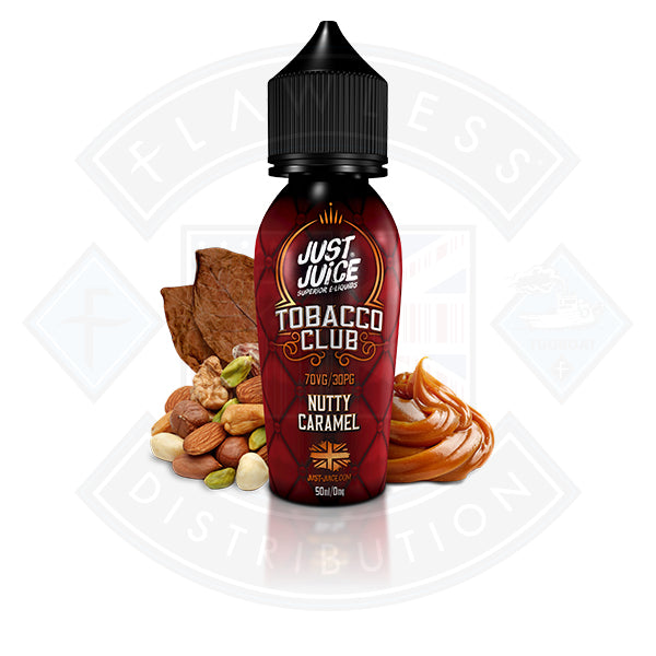 Just Juice Tobacco Club Nutty Caramel 0mg 50ml Shortfill - Flawless Vape Shop