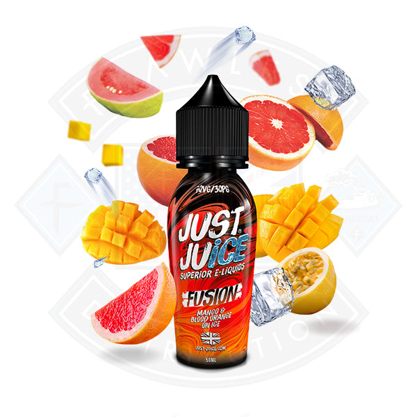 Just Juice Fusion Mango & Blood Orange on Ice 50ml 0mg Shortfill e-liquid - Flawless Vape Shop