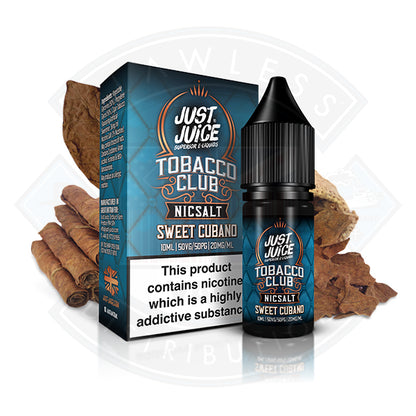 Just Juice Tobacco Club Sweet Cbano Nic Salt 10ml E-Liquid - 11mg - Flawless Vape Shop