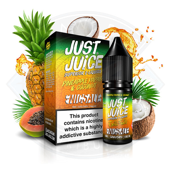 Just Juice Exotic - Pineapple Papaya & Coconut Nic Salt 10ml E-Liquid