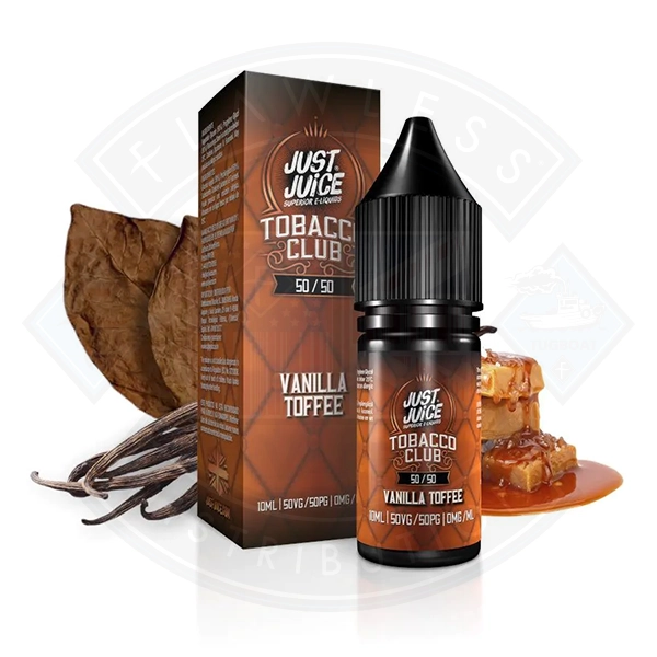 Just Juice Tobacco Club 50/50 Vanilla Toffee 10ml - 12mg - Flawless Vape Shop