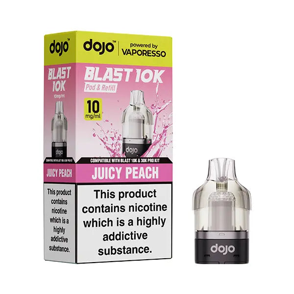 Dojo Blast 10k / 30k Replacement Pods 10mg - Straw Raspberry Cherry Ice - Flawless Vape Shop