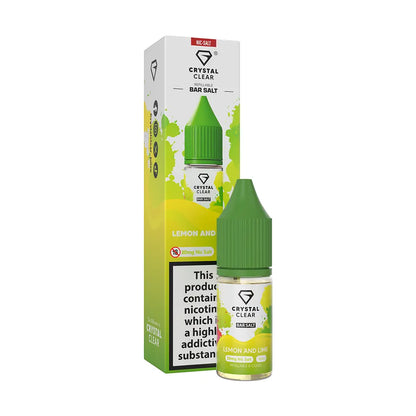 Crystal Clear Bar Nic Salts 10ml - Lemon and Lime - 10mg - Flawless Vape Shop