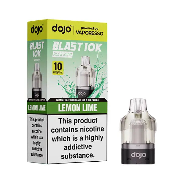 Dojo Blast 10k / 30k Replacement Pods 10mg - Straw Raspberry Cherry Ice - Flawless Vape Shop