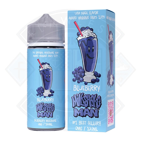 Milkshake Man - Blueberry 0mg 100ml Shortfill