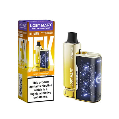 Lost Mary Nera15K Fullview Prefilled Vape Kit - Banana Ice - Flawless Vape Shop