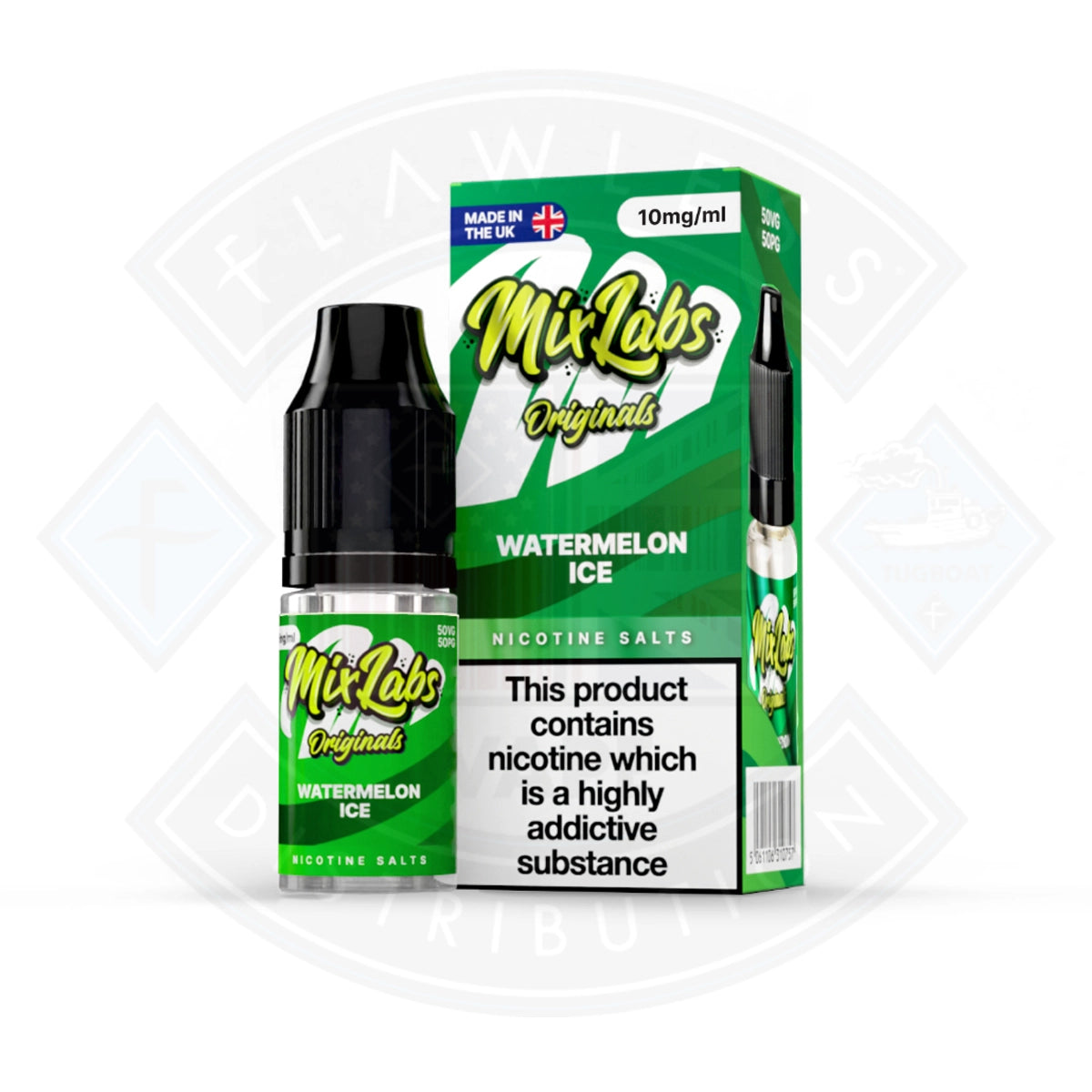 Mix Labs Salts 10ml Watermelon Ice - 10mg - Flawless Vape Shop